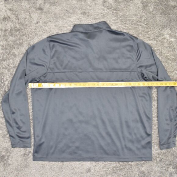 Nike Dri Fit Men's 1/4 Zip Pullover Sweatshirt Polyester Gray Size 2XL Swoosh - Picture 4 of 8